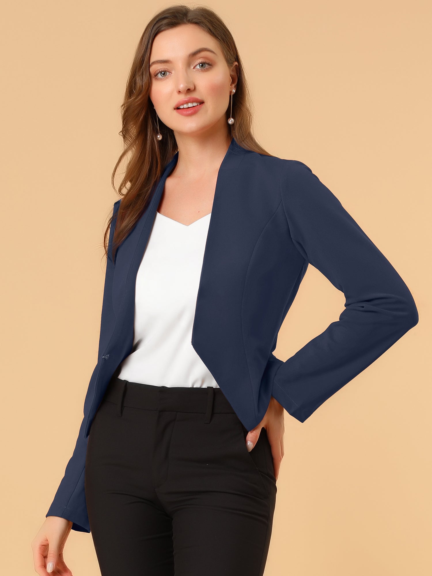 CROPPED OFFICE BLAZER JACKET