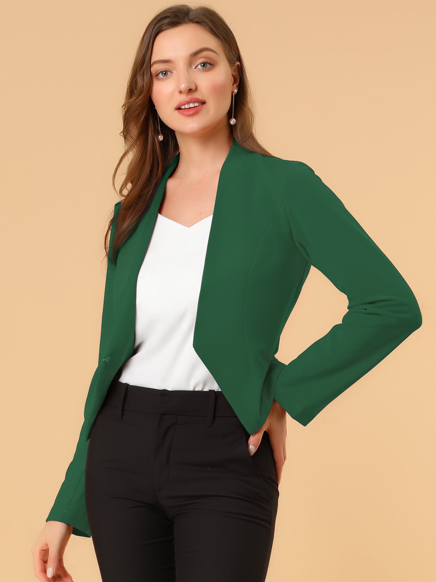 CROPPED OFFICE BLAZER JACKET