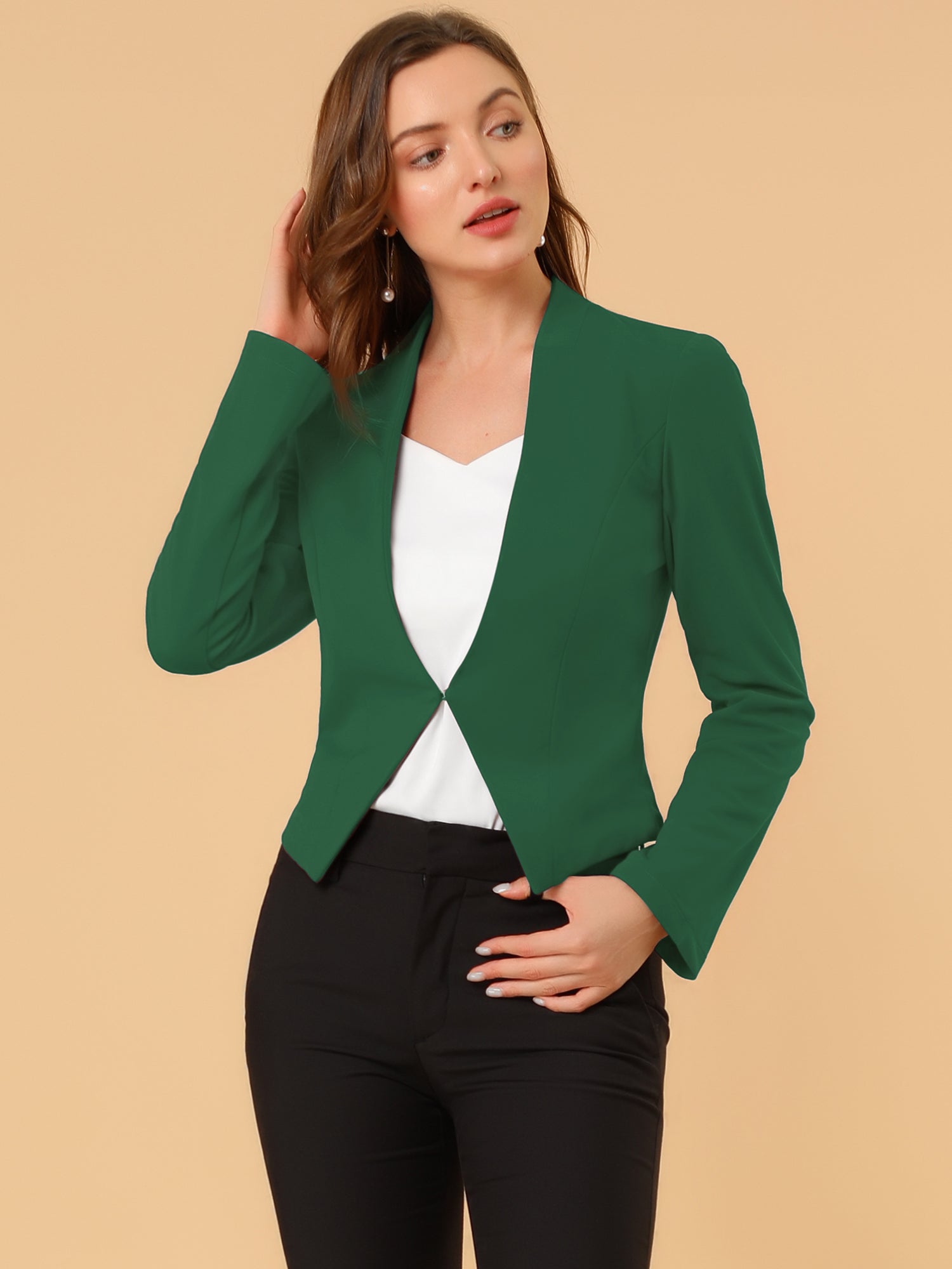 CROPPED OFFICE BLAZER JACKET
