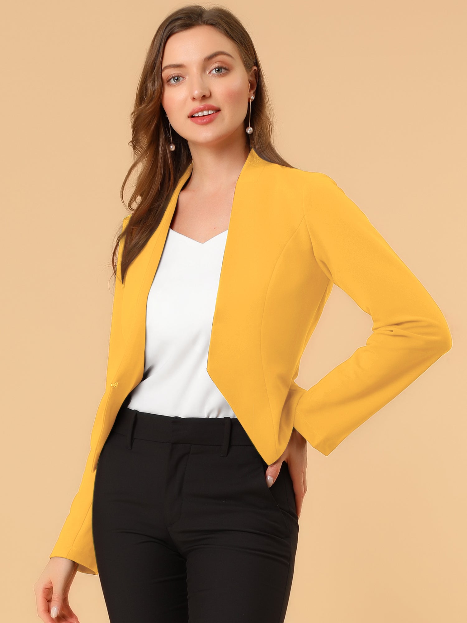CROPPED OFFICE BLAZER JACKET