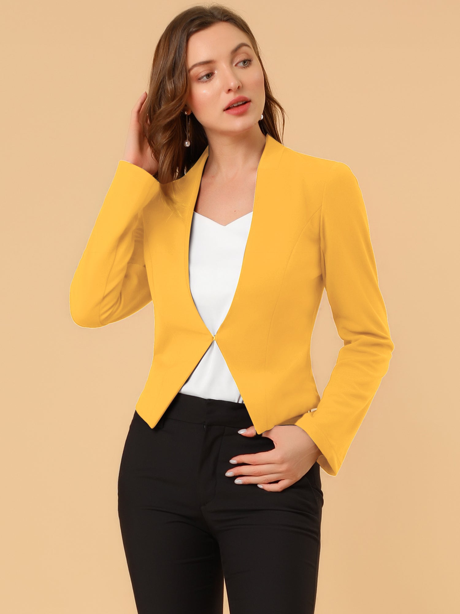 CROPPED OFFICE BLAZER JACKET