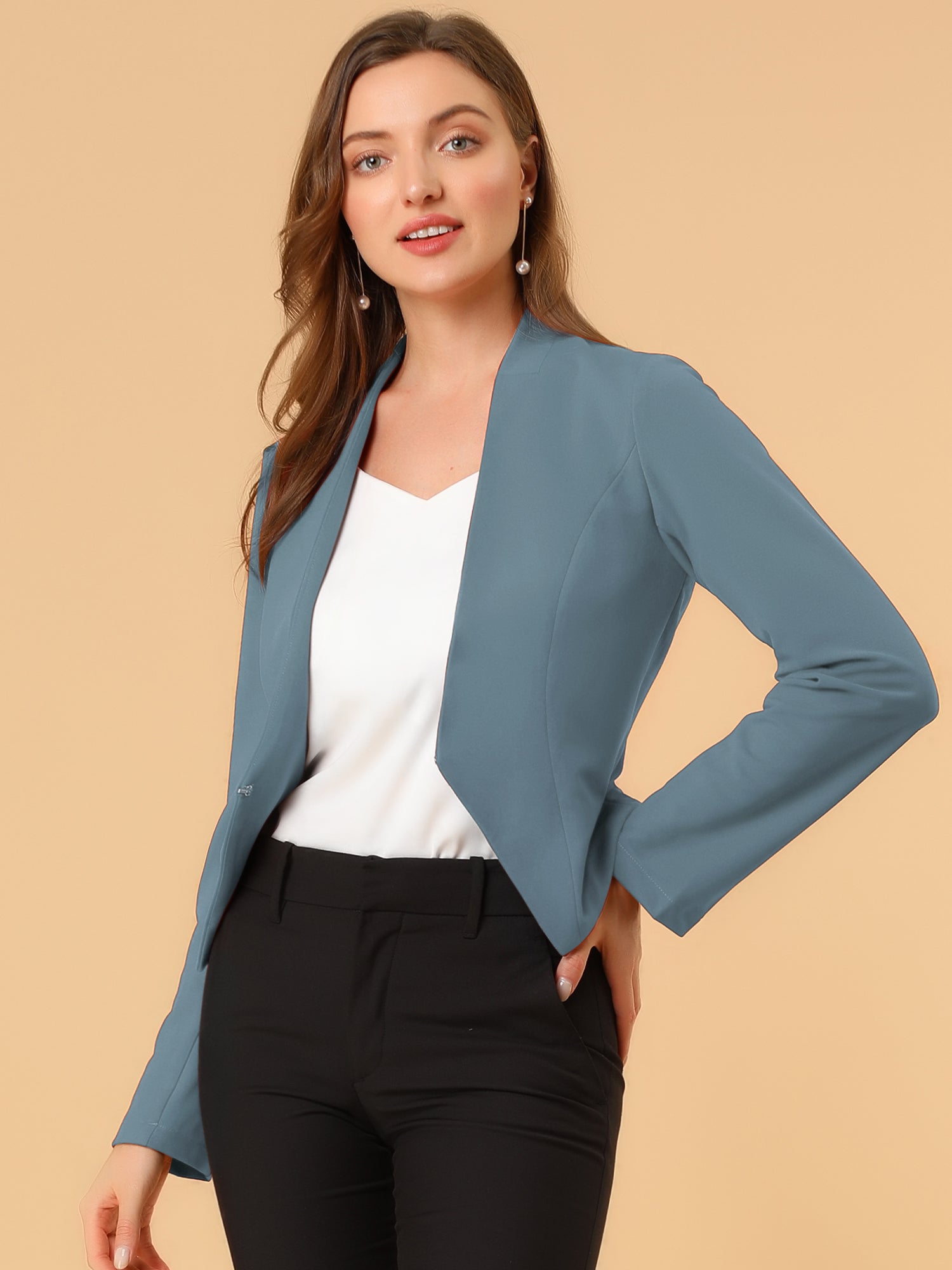 CROPPED OFFICE BLAZER JACKET