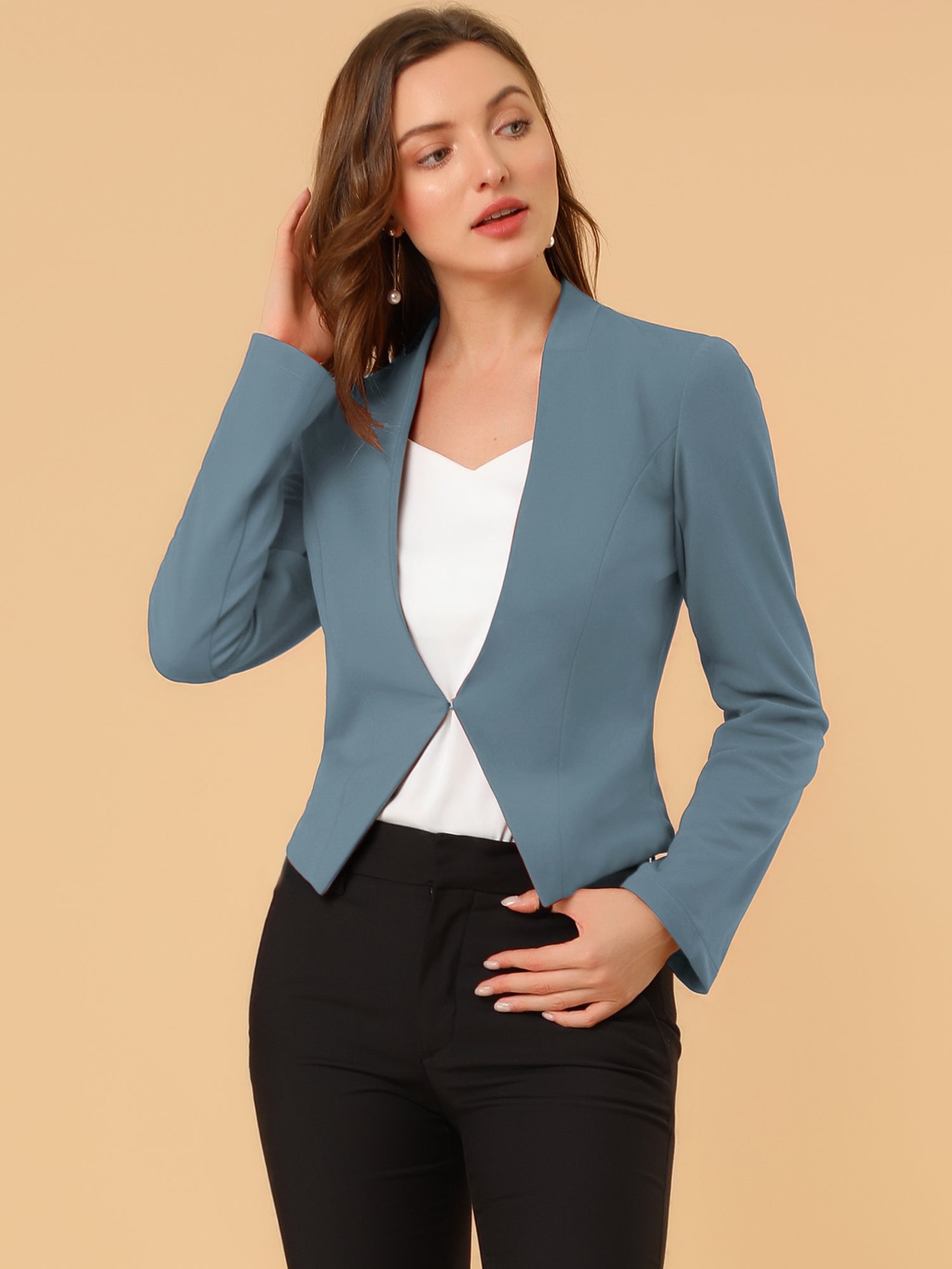 CROPPED OFFICE BLAZER JACKET