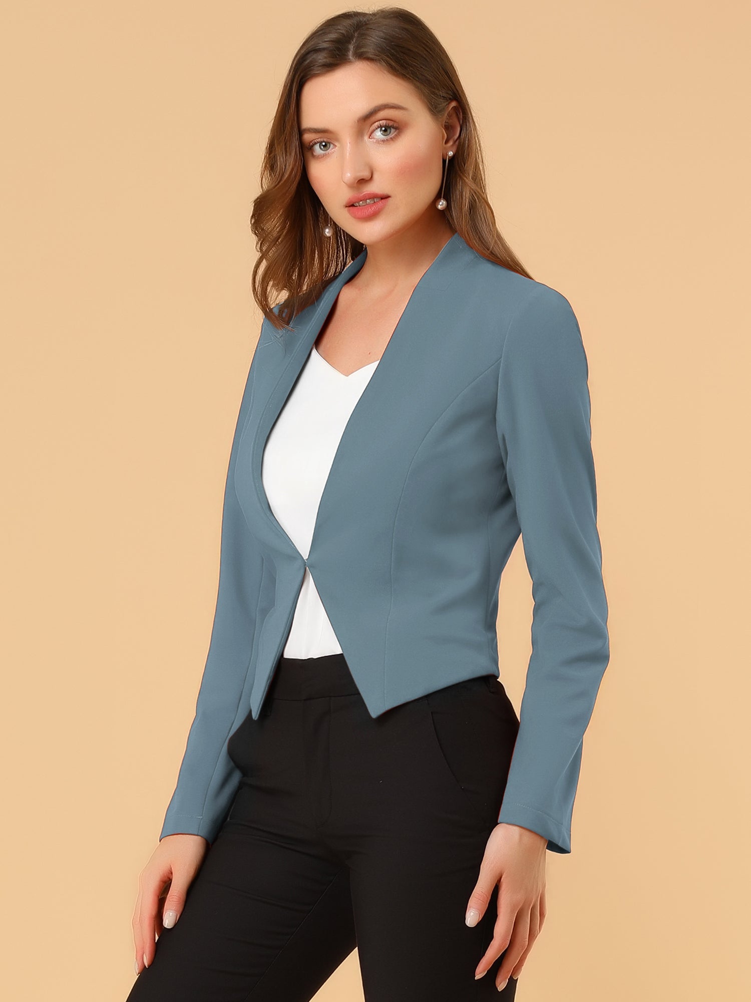 CROPPED OFFICE BLAZER JACKET