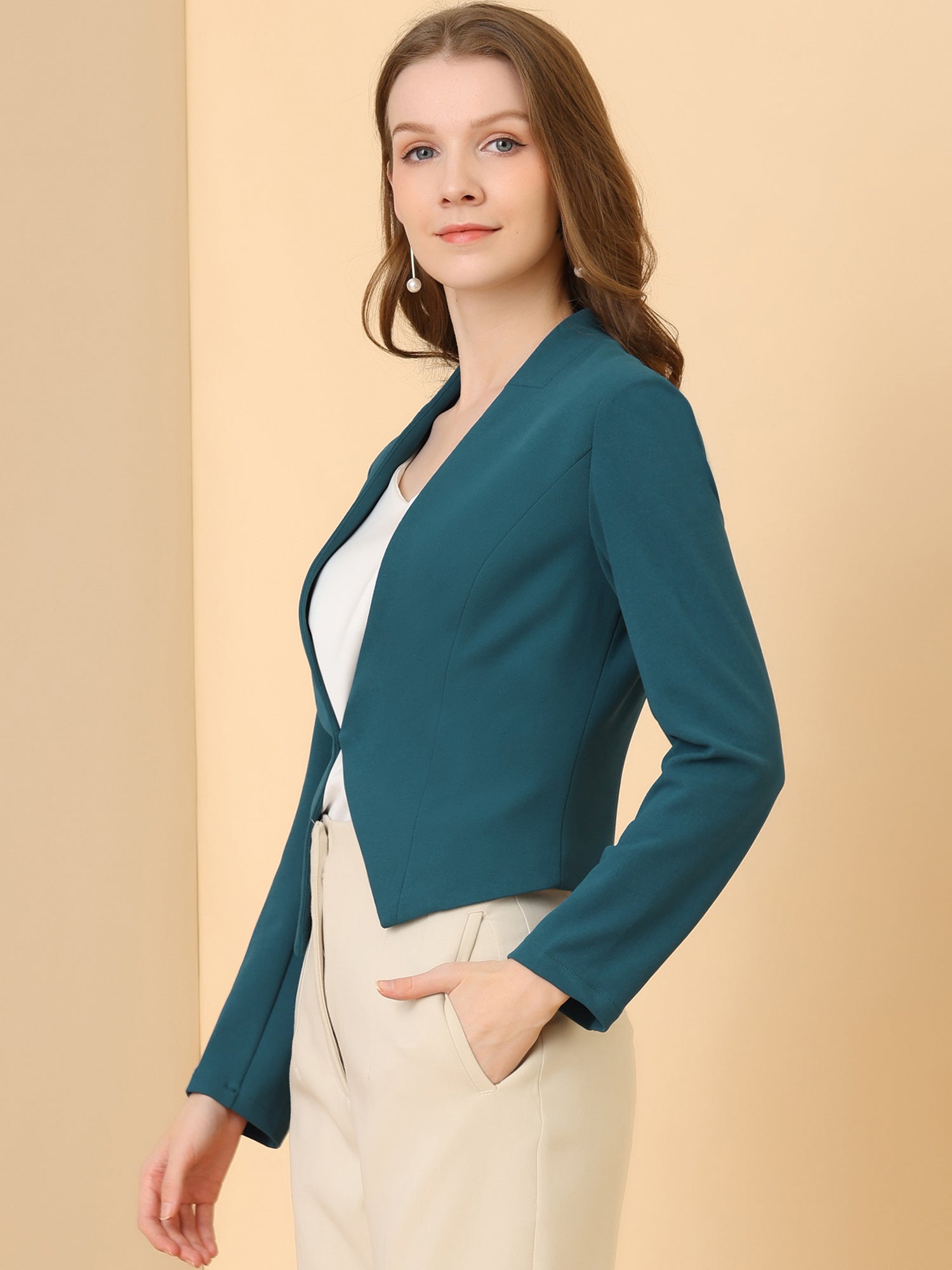 CROPPED OFFICE BLAZER JACKET
