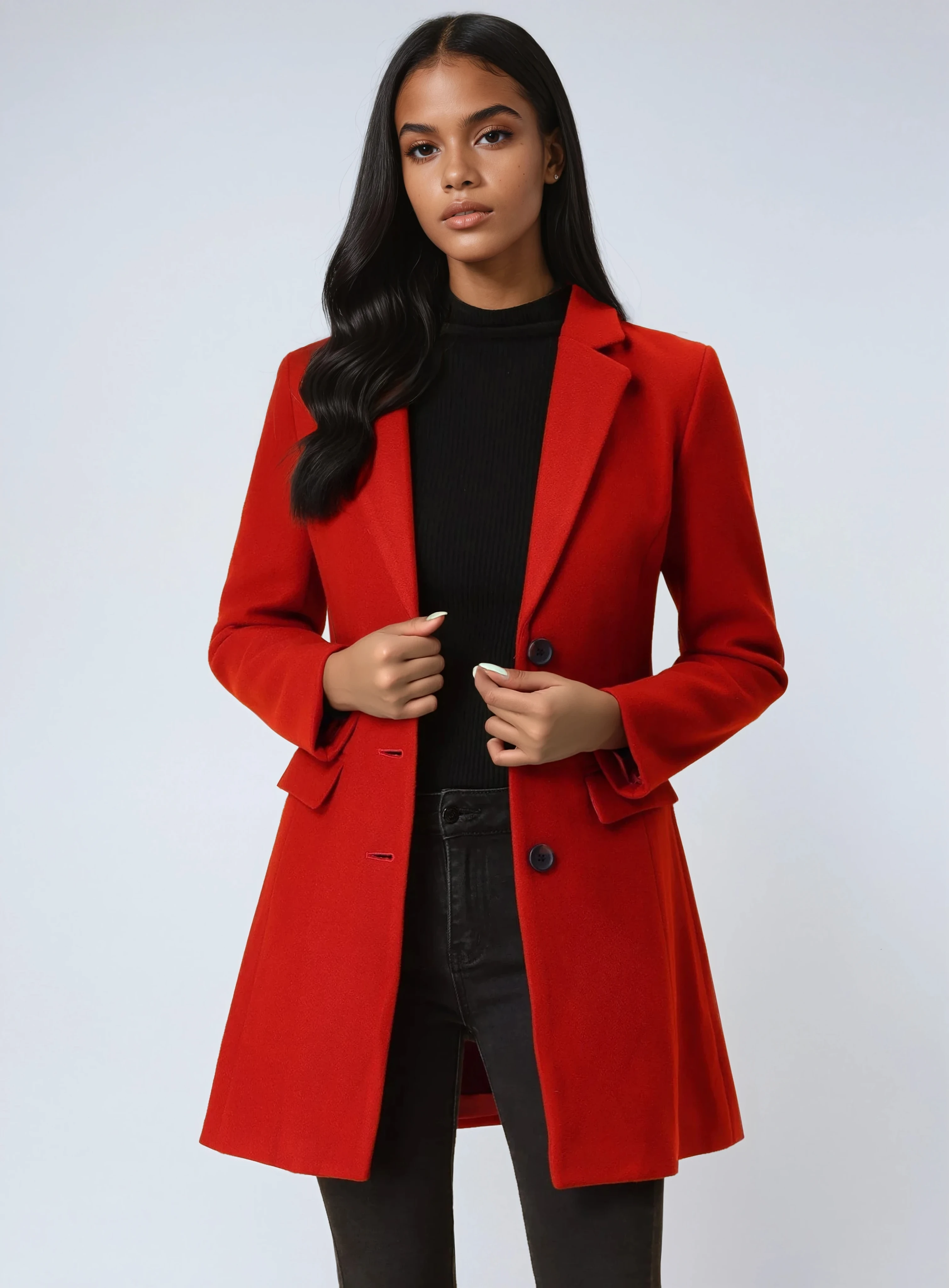 WOMEN’S WOOL COAT | TAILORED LONG WINTER JACKET