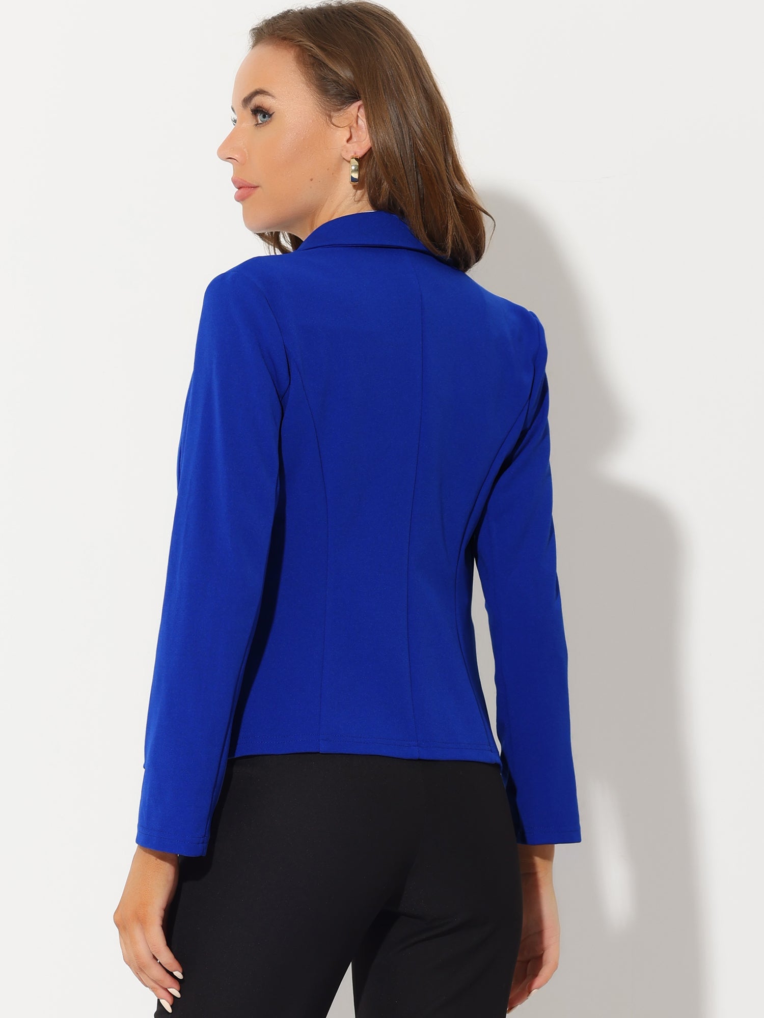 SINGLE-BREASTED STRETCH OFFICE BLAZER