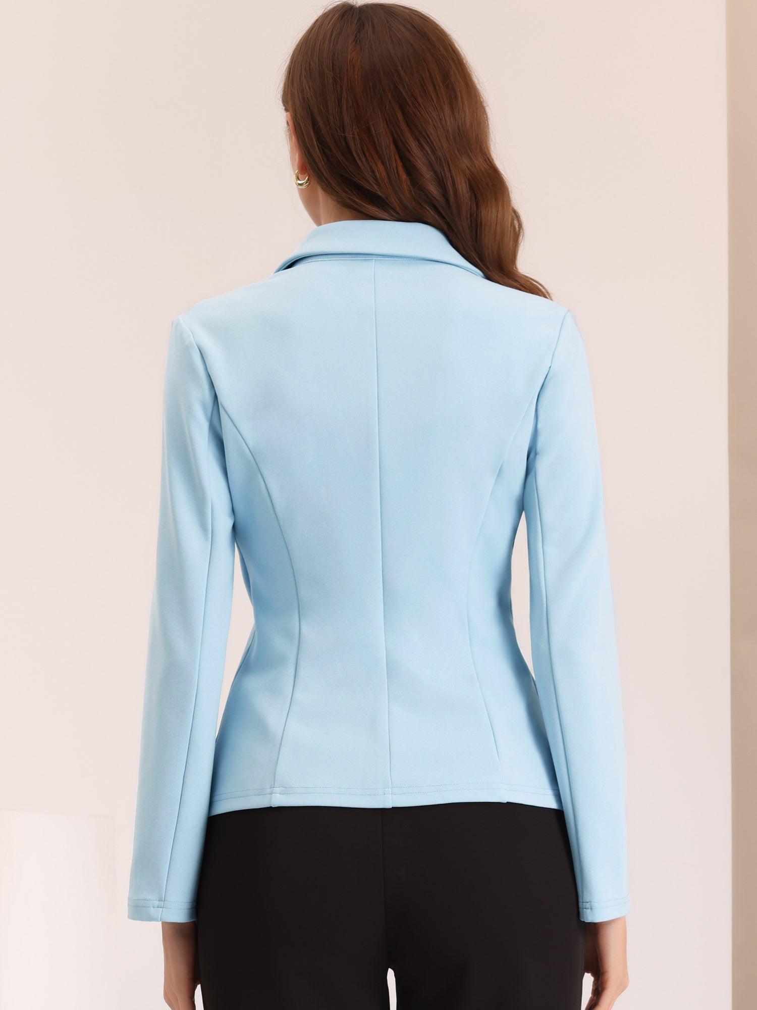 SINGLE-BREASTED STRETCH OFFICE BLAZER
