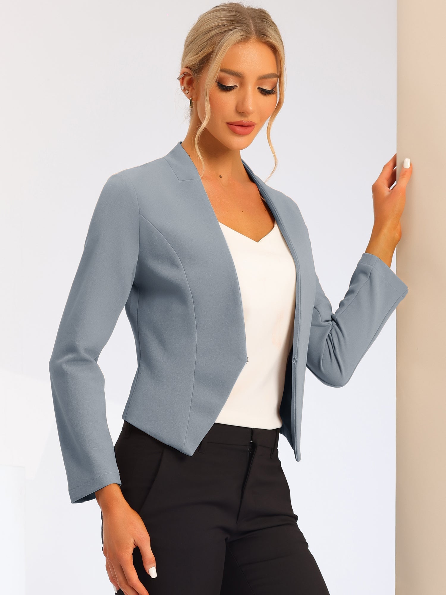 CROPPED OFFICE BLAZER JACKET