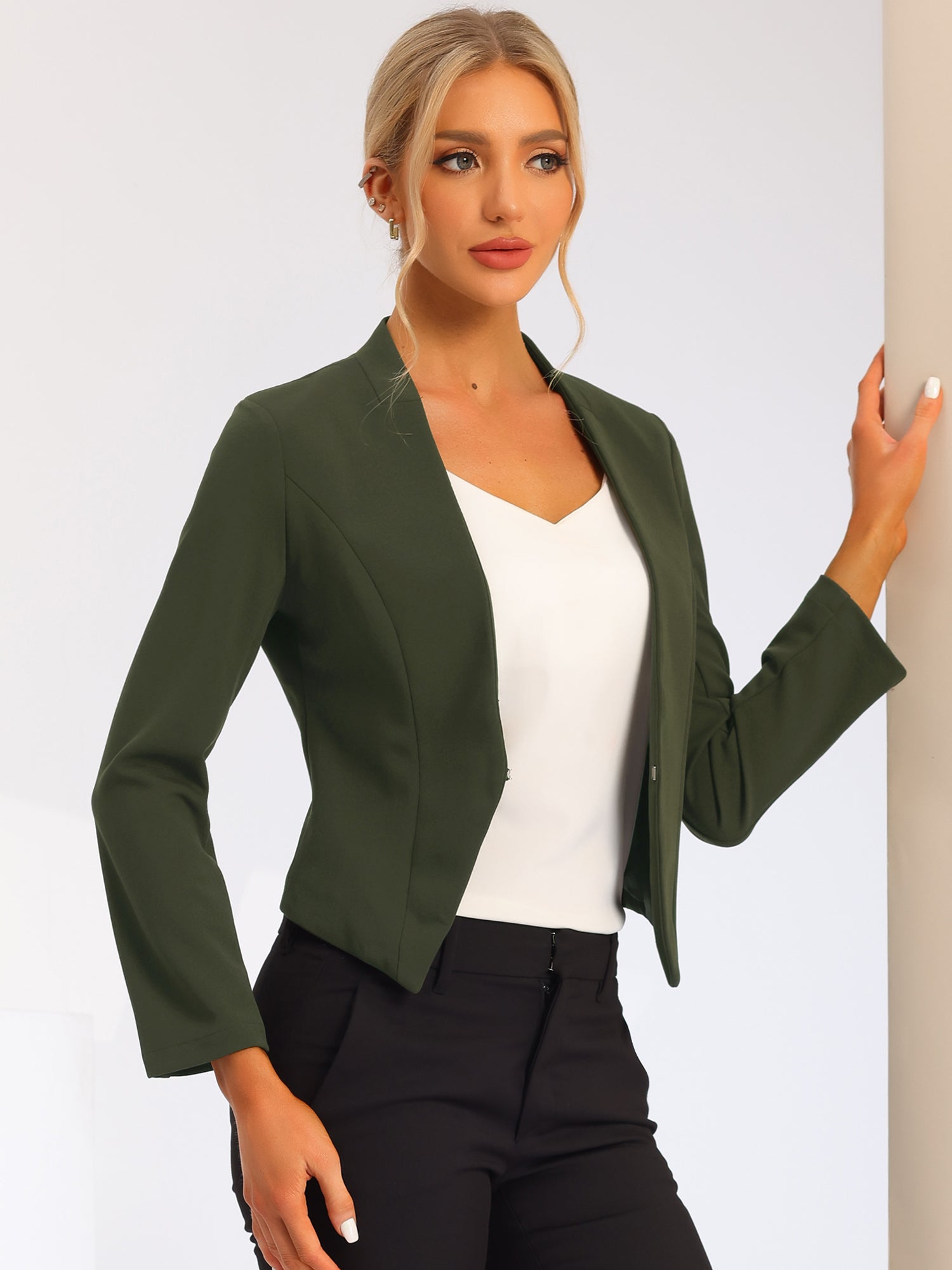 CROPPED OFFICE BLAZER JACKET