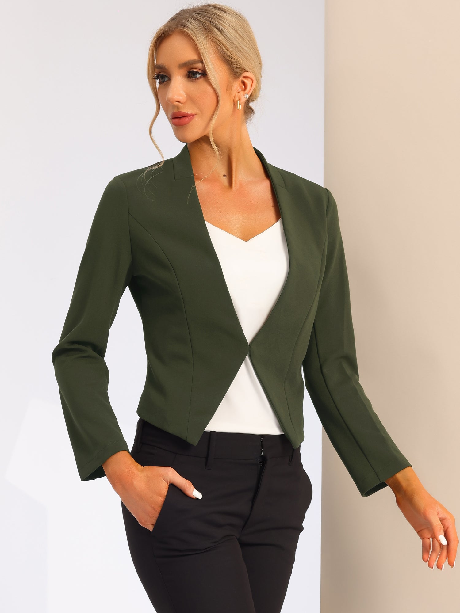 CROPPED OFFICE BLAZER JACKET