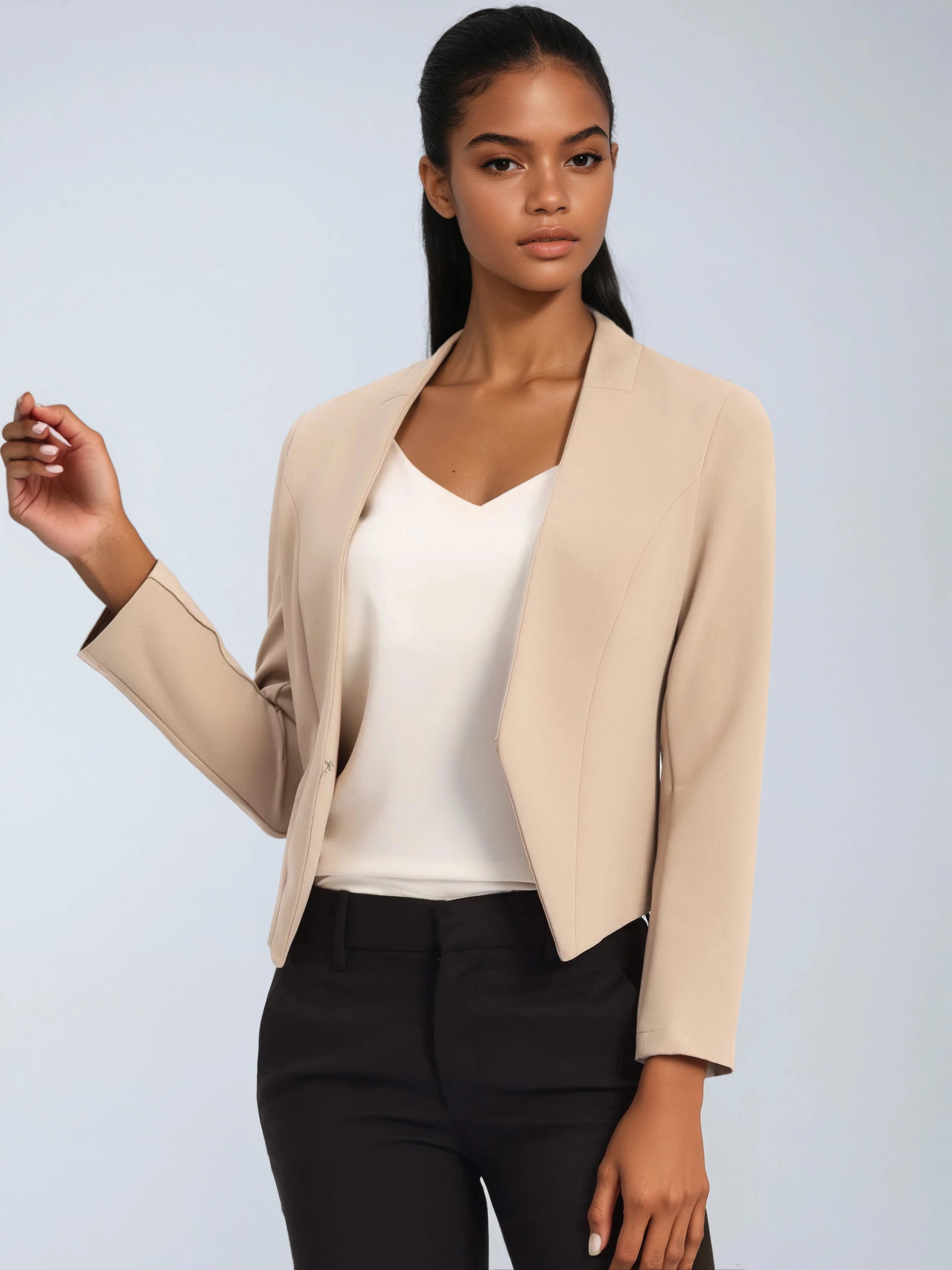 CROPPED OFFICE BLAZER JACKET