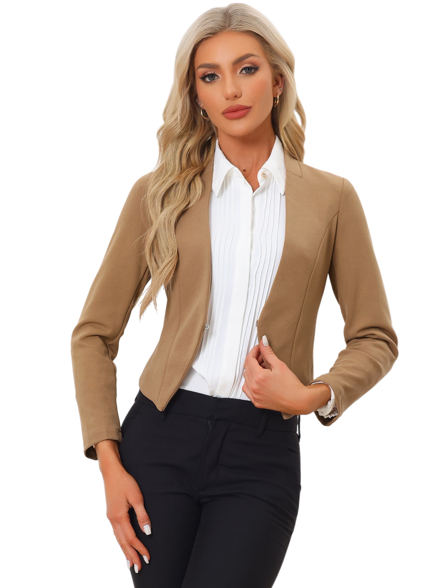 CROPPED OFFICE BLAZER JACKET